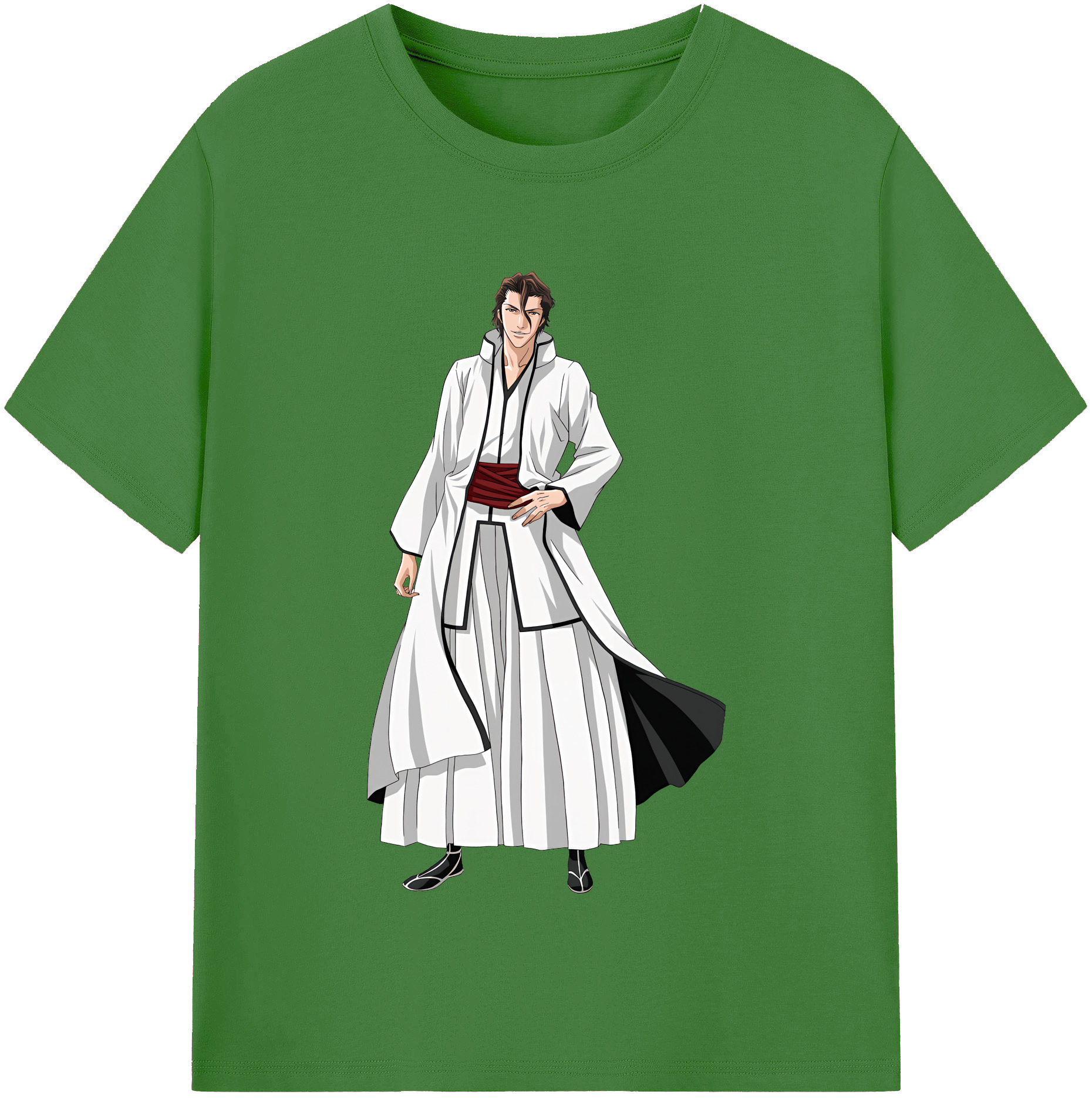 （画像用） ブリーチ 藍染 惣右介（あいぜん そうすけ） BLEACH Aizen Sousuke レディースカジュアルプリントTシャツ（綿100％）